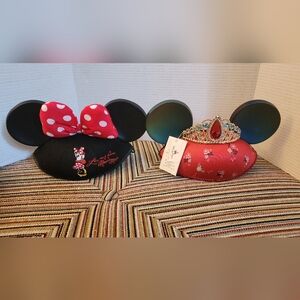 NWT Disney Parks Elena of Avalor Mickey Minnie Mouse Ears Hat W/Tiara Youth Girl